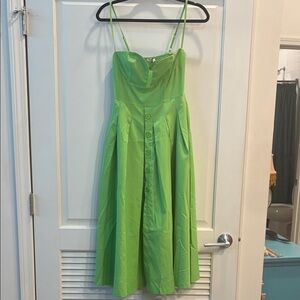 Vibrant Lime Strapless Dress